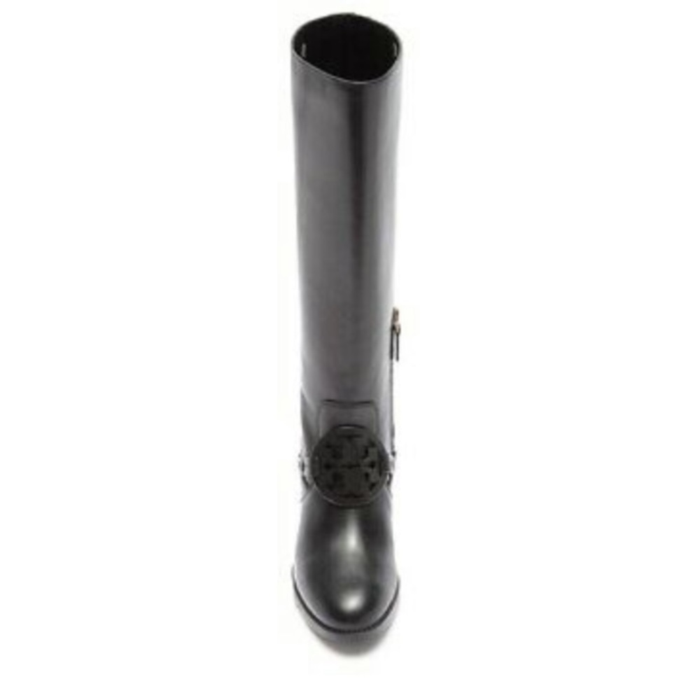 New Tory Burch Miller PullOn Leather Boots Black